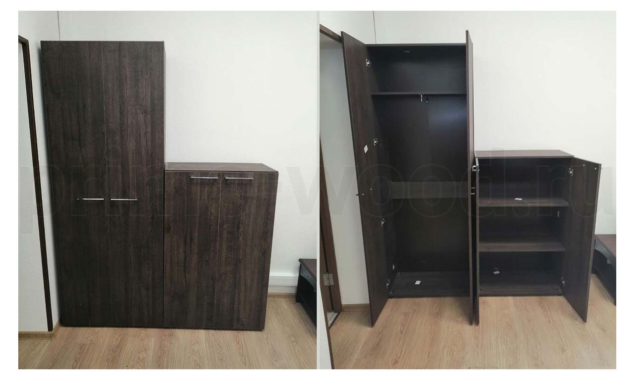 Шкаф для одежды Taim-Max 80x43x211 цвет: Брауни - фото со сборки