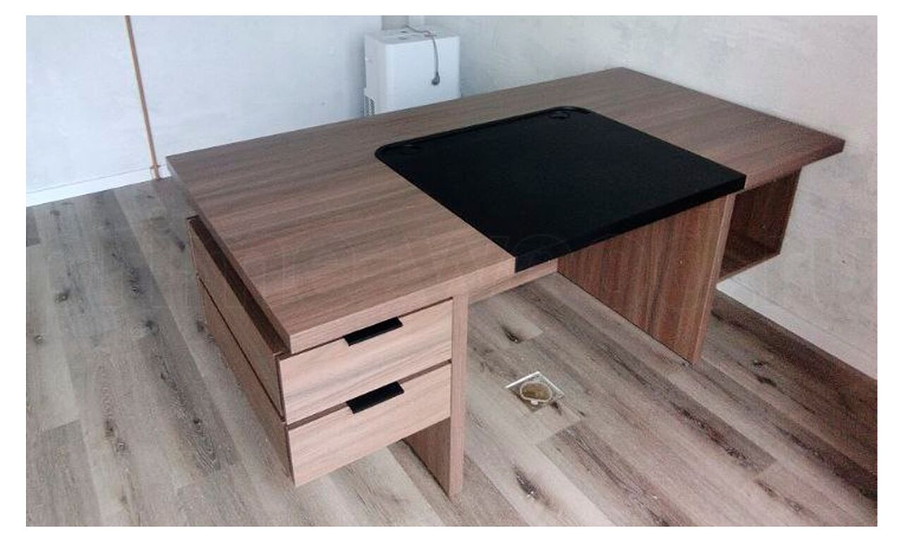 Стол рабочий (без траверса) Time.S 180x95x75 цвет: Палдао - фото со сборки