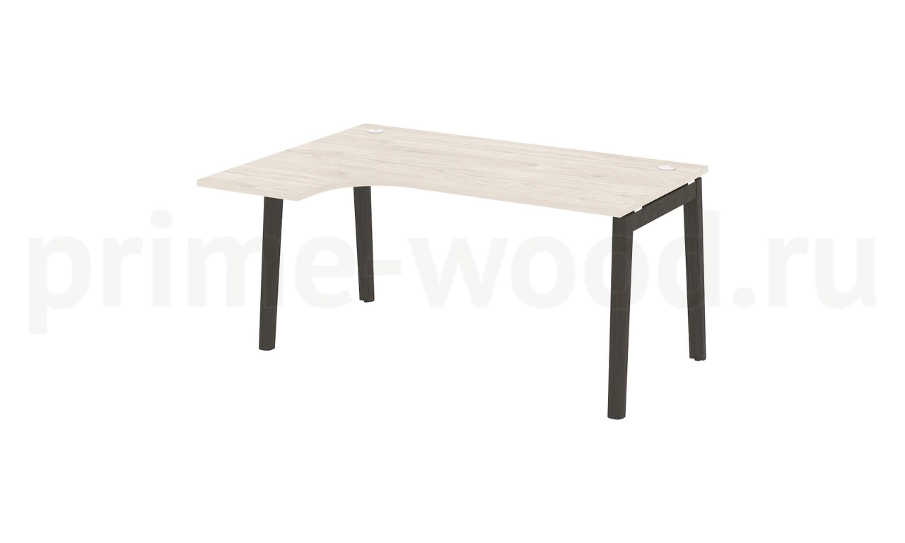 Стол эргономичный левый, опоры - массив дерева ONIX WOOD 158x118x75 - фото 4