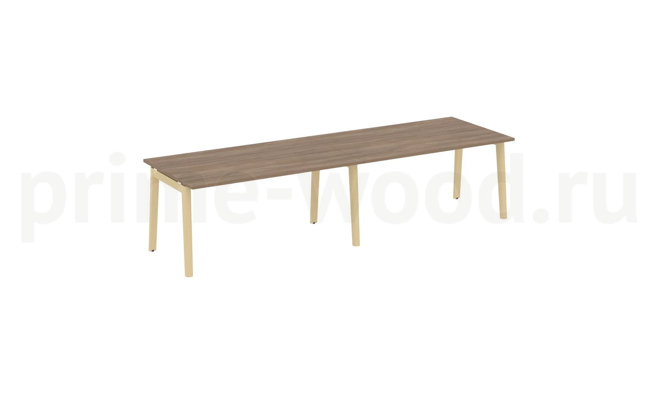 Стол переговорный (2 столешницы), опоры - массив дерева ONIX WOOD 316x98x75 - фото 3