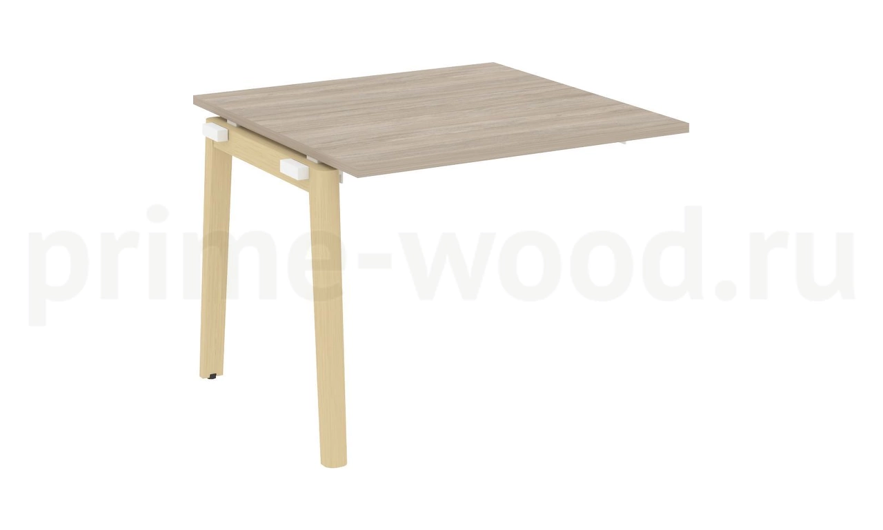 Проходной наборный элемент переговорного стола, опоры - массив дерева ONIX WOOD 98x98x75 - фото 1