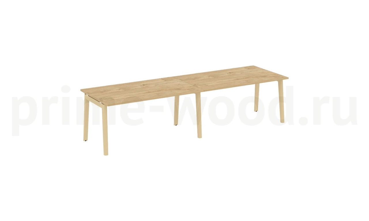 Стол переговорный (2 столешницы), опоры - массив дерева ONIX WOOD 316x98x75 - фото 9